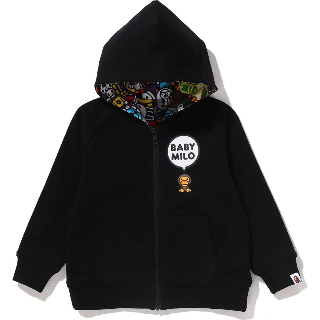 BABY MILO PATTERN REVERSIBLE ZIP HOODIE KIDS