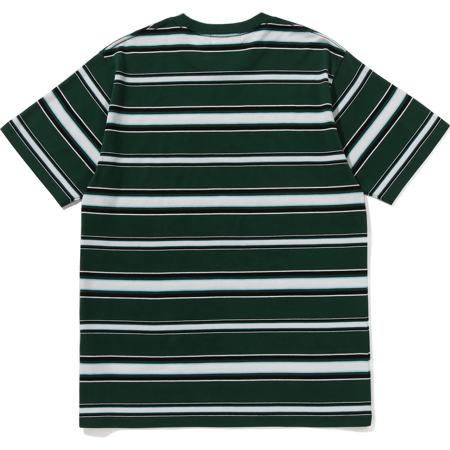 BAPE MENS APE HEAD COLLEGE STRIPE TEE
