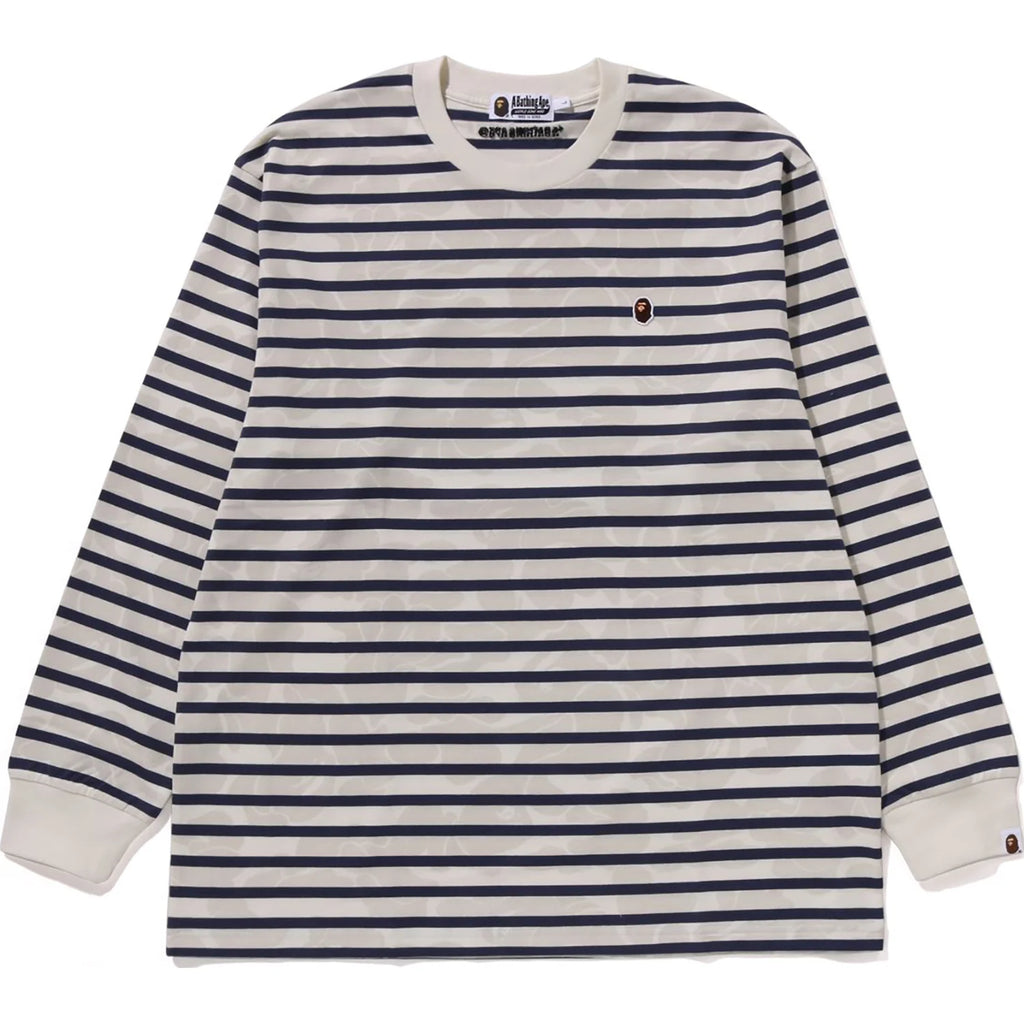 SOLID CAMO ONE POINT RELAXED FIT STRIPE LS TEE MENS