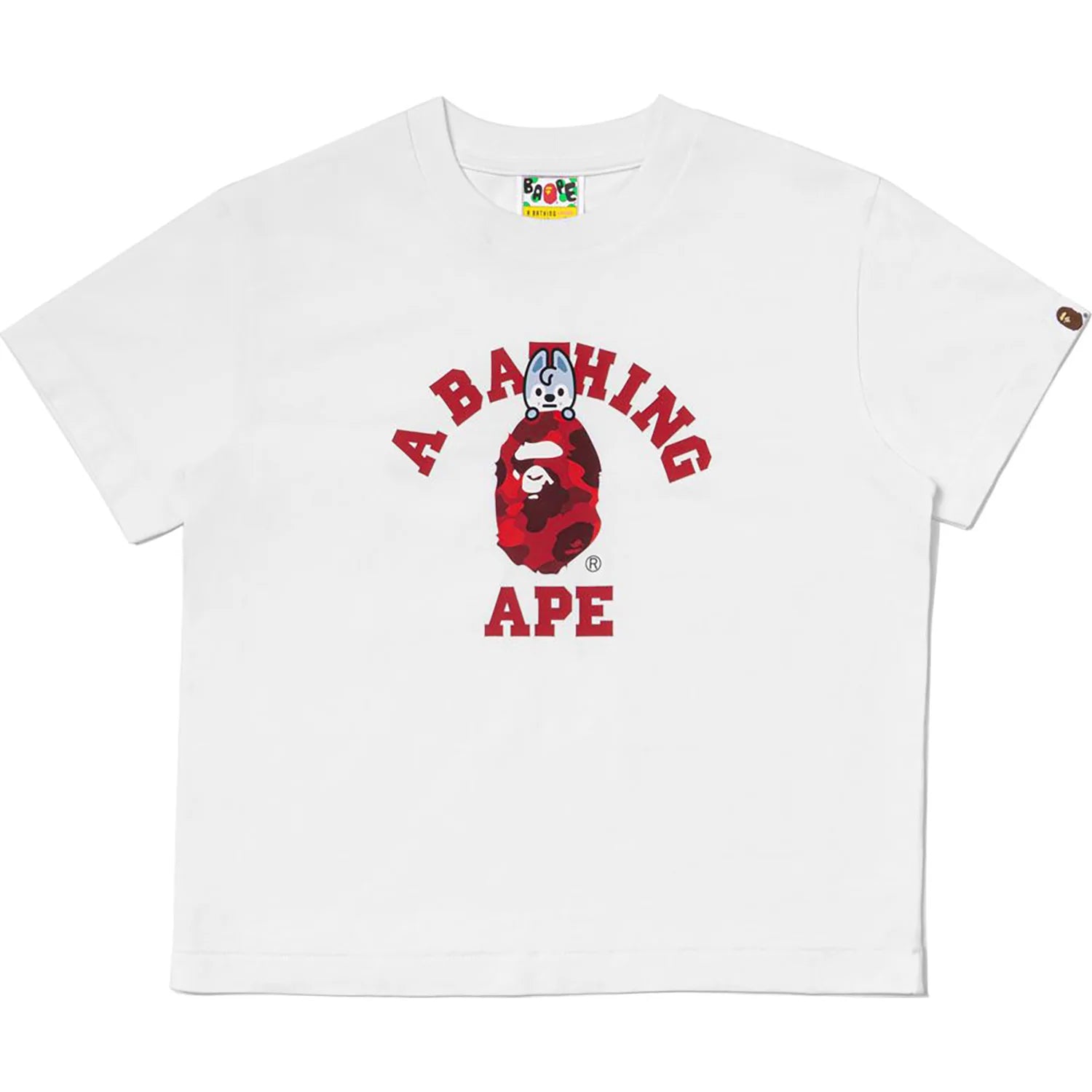 BAPE X STRAYKIDS WOLF CHAN COLLEGE TEE LADIES