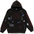 ALLOVER PRINT RELAXED FIT PULLOVER HOODIE MENS