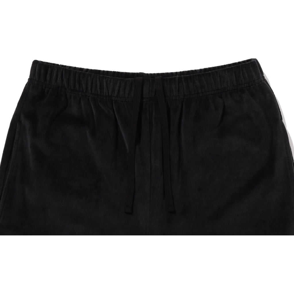 CRYSTAL STONE APE HEAD VELOUR WIDE PANTS LADIES
