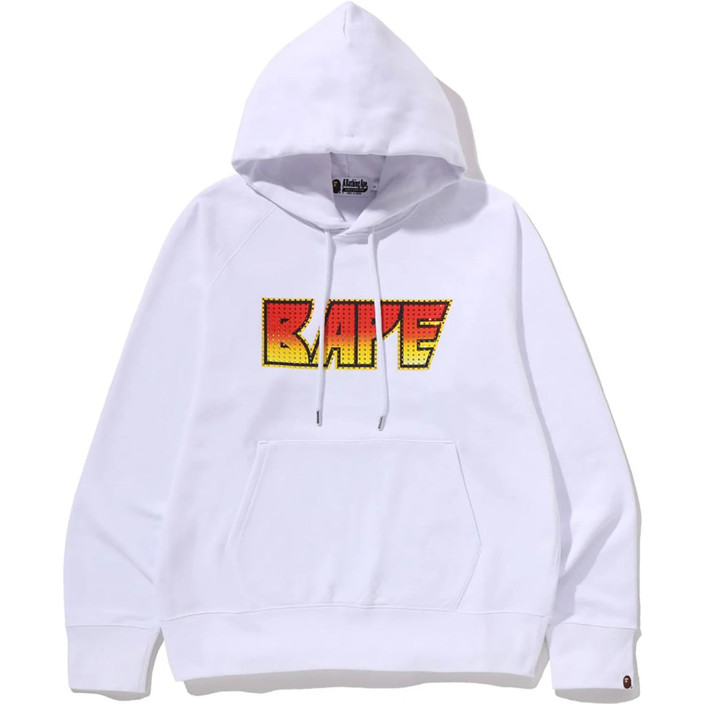 RHINESTONE LOGO REGULAR FIT PULLOVER HOODIE MENS