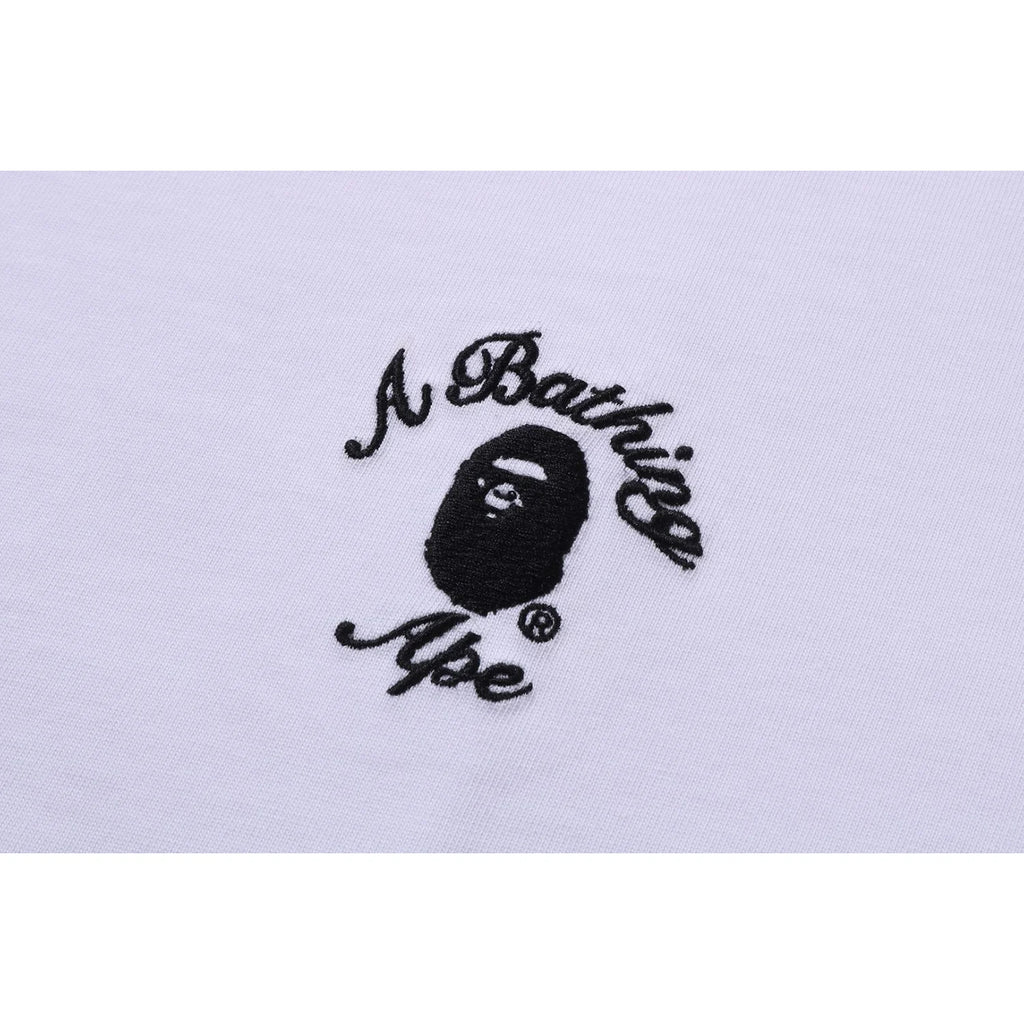 BAPE MENS ONE POINT APE HEAD COLLEGE RELAXED FIT T-SHIRT