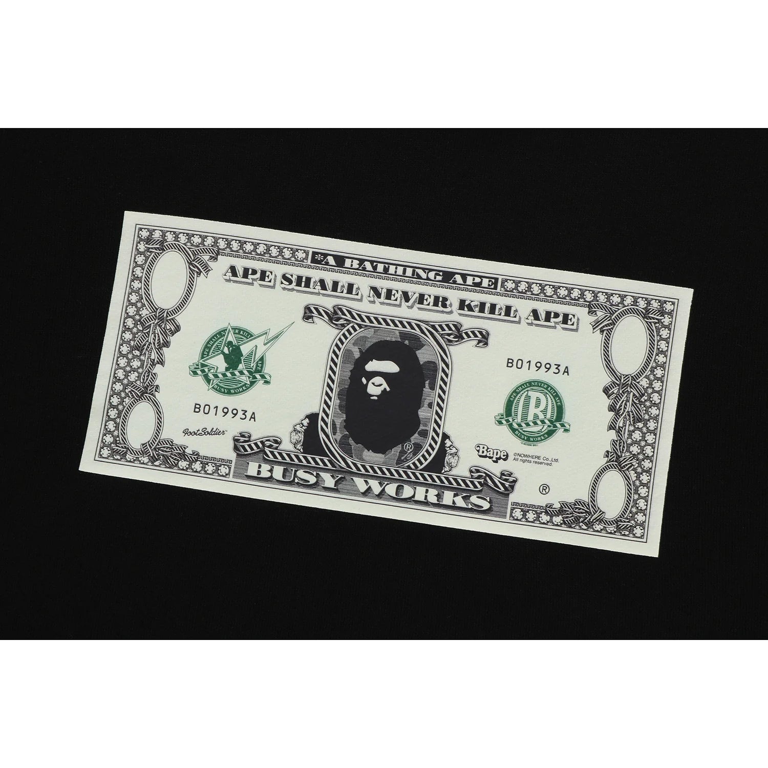 BANKNOTE RELAXED FIT CREWNECK SWEATSHIRT MENS