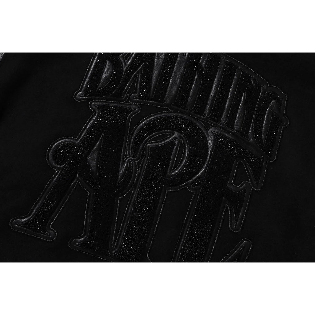 LINE CAMO MULTI LOGO WOOL VARSITY JACKET MENS