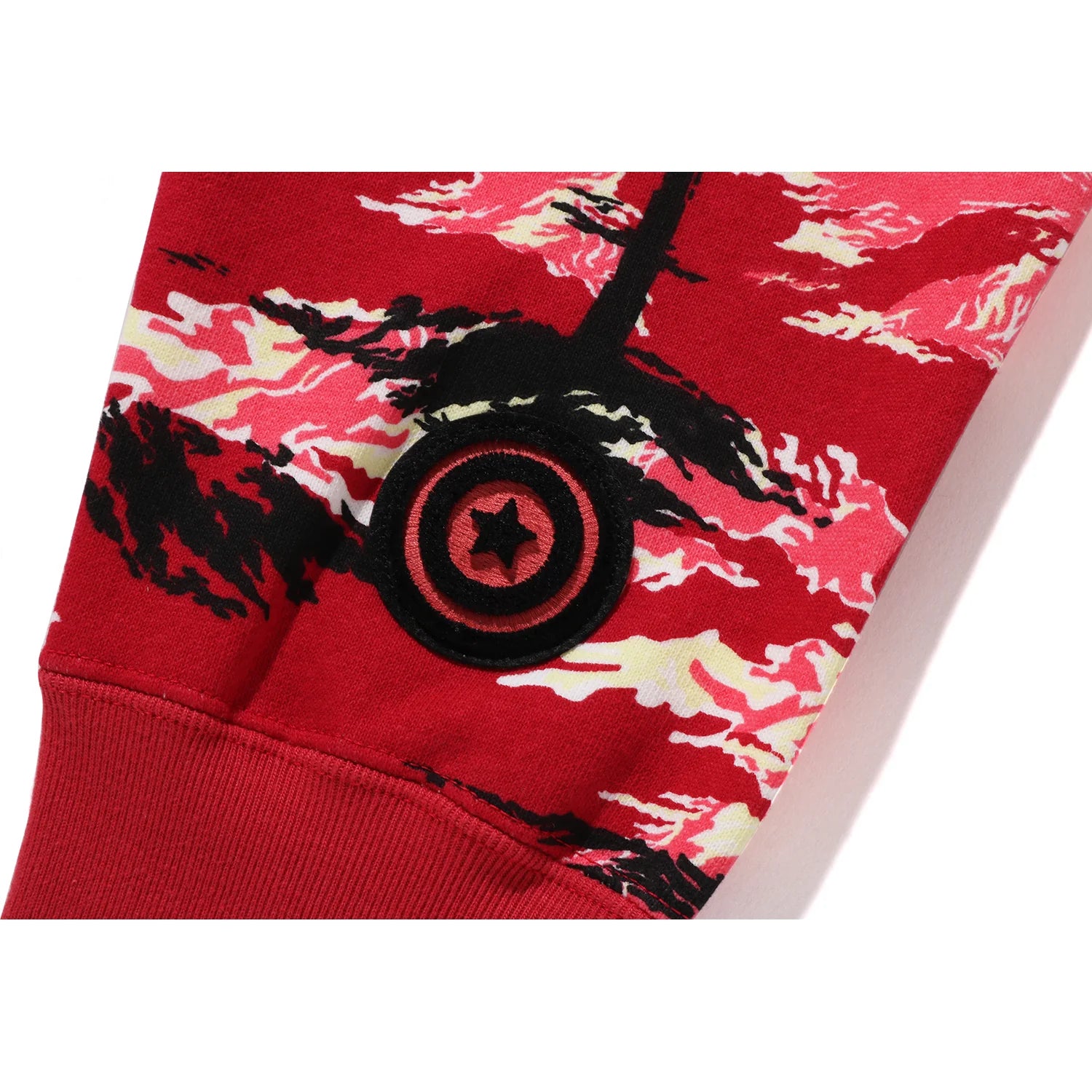 PALM TREE CAMO RELAXED FIT SHARK FULL ZIP HOODIE MENS