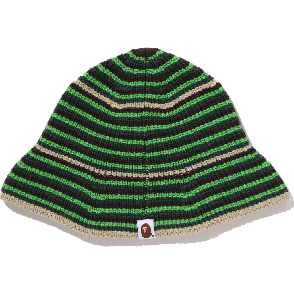 APE HEAD ONE POINT STRIPE KNIT HAT MENS