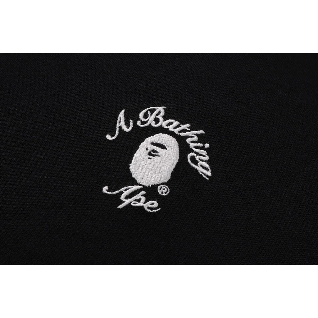BAPE MENS ONE POINT APE HEAD COLLEGE RELAXED FIT T-SHIRT