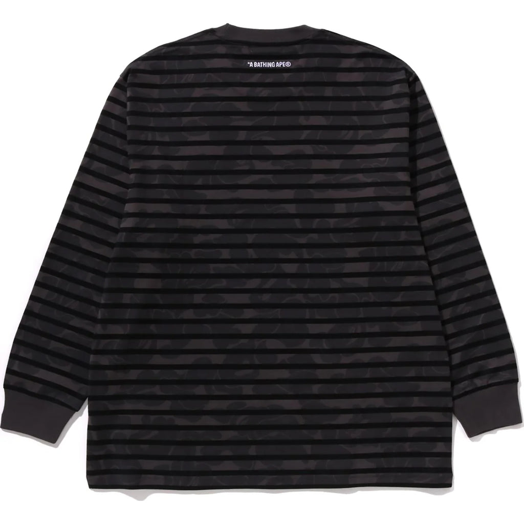SOLID CAMO ONE POINT RELAXED FIT STRIPE LS TEE MENS