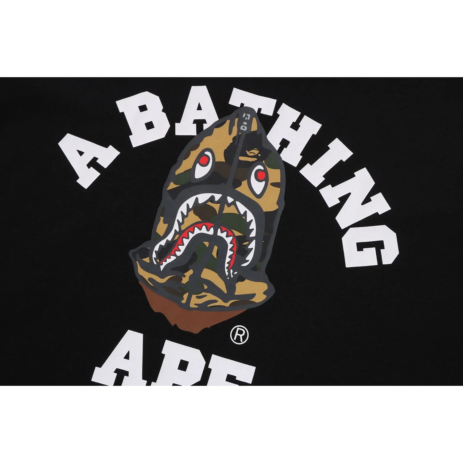 1ST CAMO SHARK SEIJIN COLLEGE RELAXED FIT TEE MENS