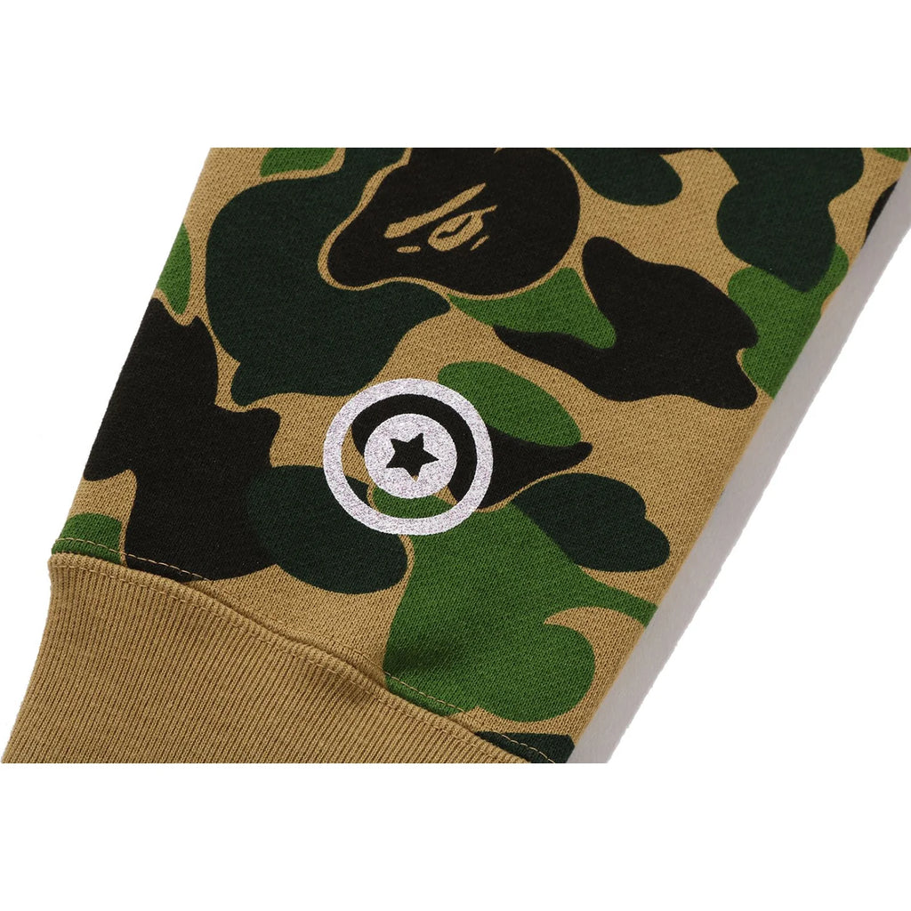 ABC CAMO CRYSTAL STONE SHARK CROPPED FULL ZIP HOODIE LADIES