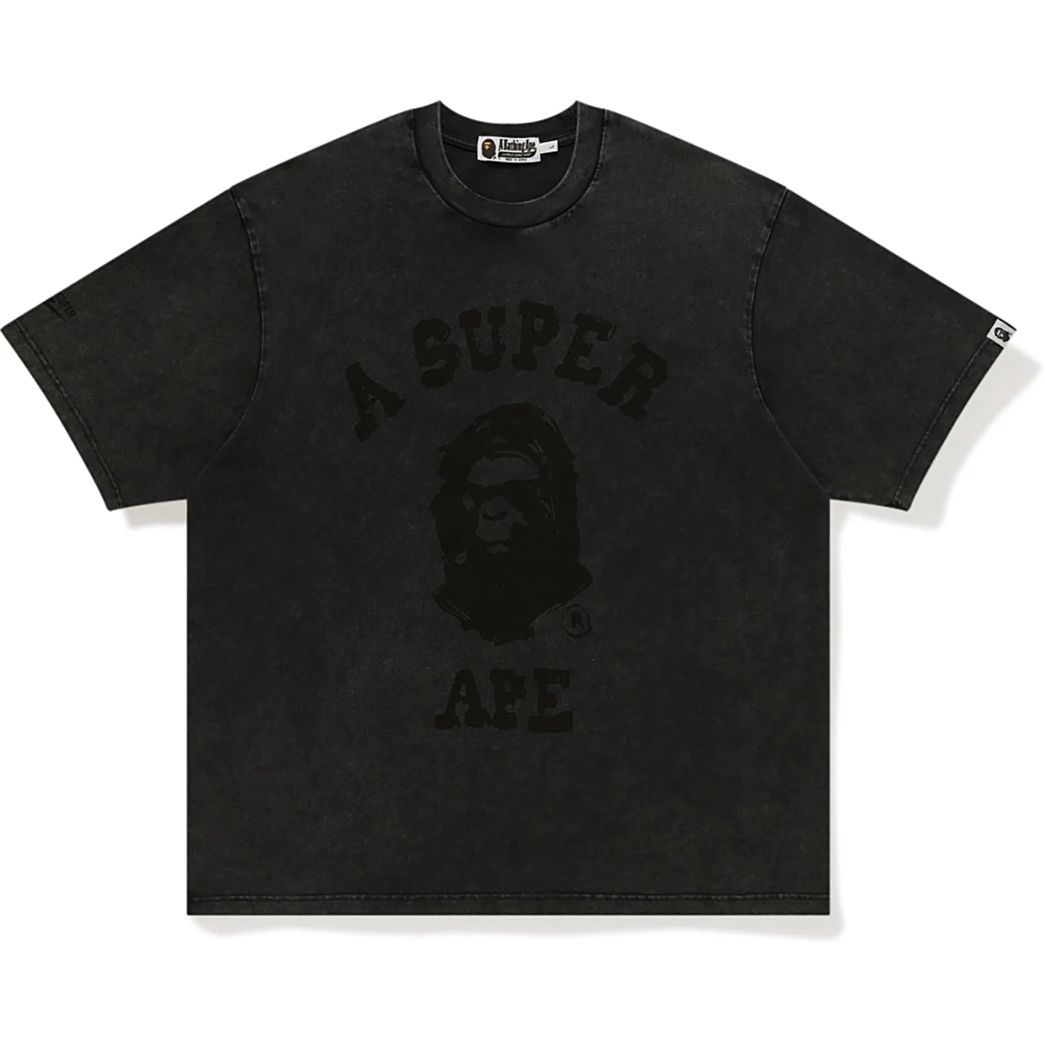 BAPE X KIDSUPER GARMENT DYE COLLEGE LOGO TEE MENS