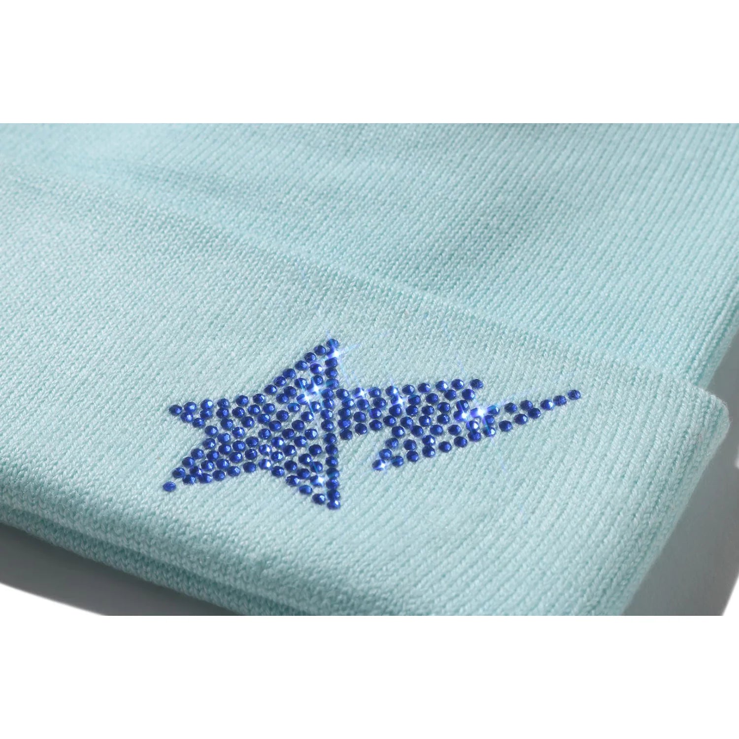SIDE CRYSTAL STA KNIT CAP LADIES