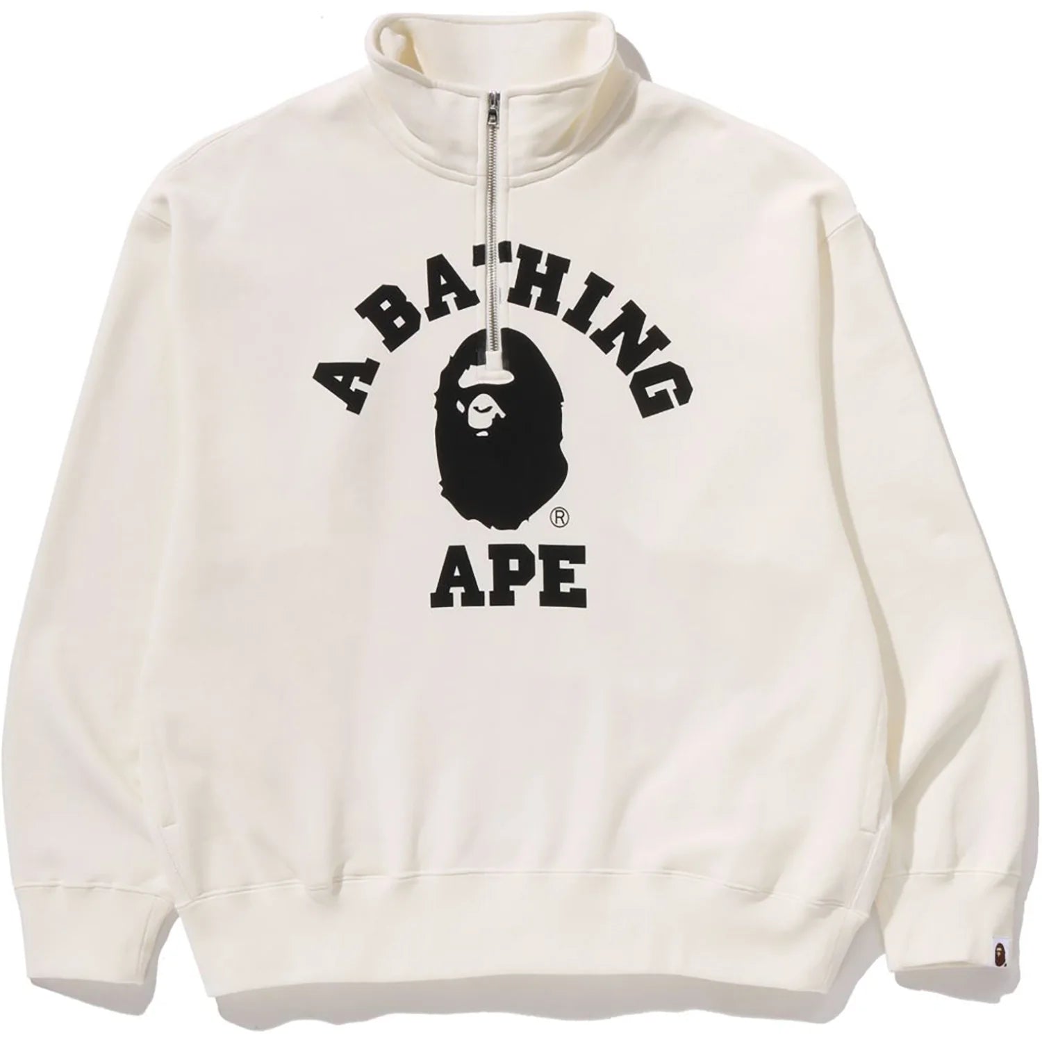 COLLEGE HALF ZIP RELAXED FIT CREWNECK SWEATSHIRT MENS