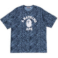 WILD LEOPARD PATTERN COLLEGE RELAXED FIT TEE MENS