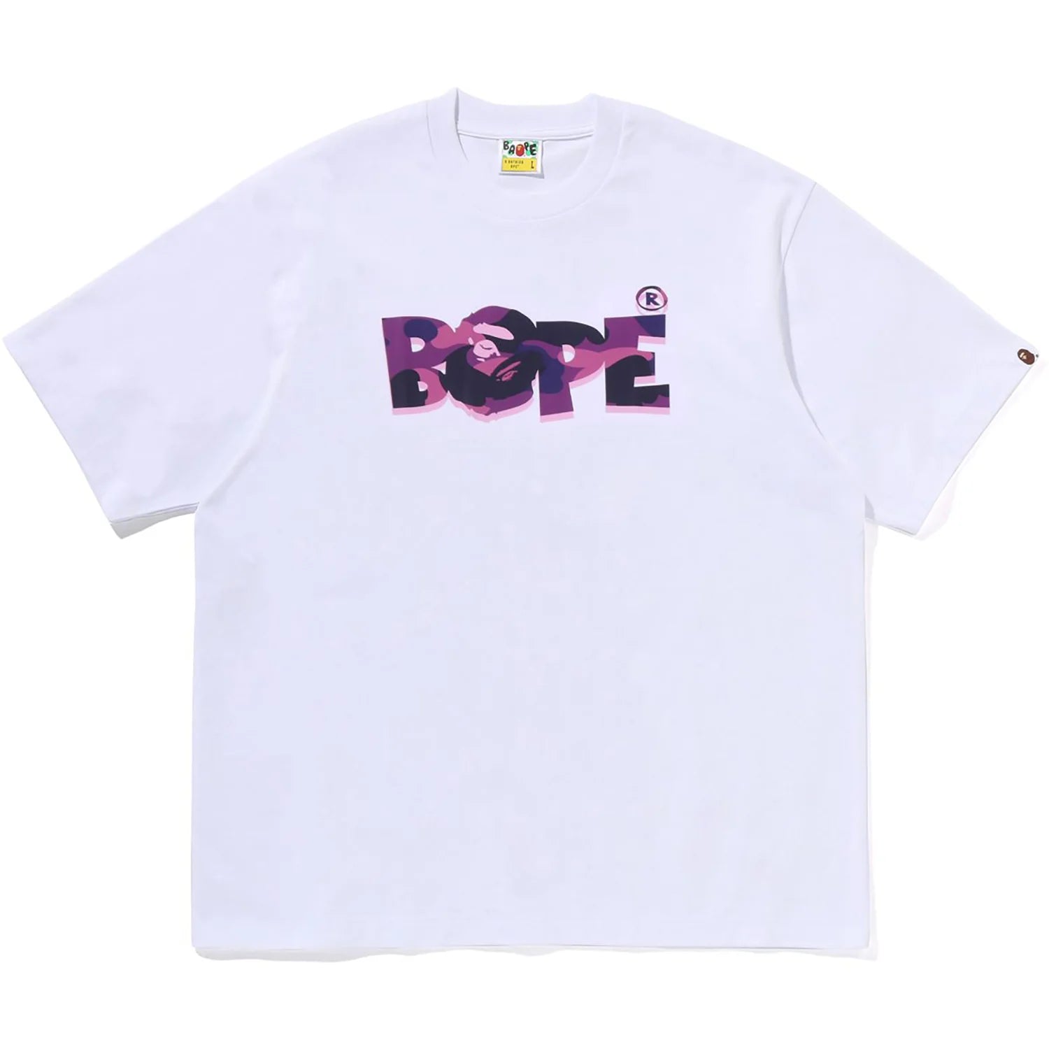 COLOR CAMO BAPE LOGO RELAXED FIT TEE MENS