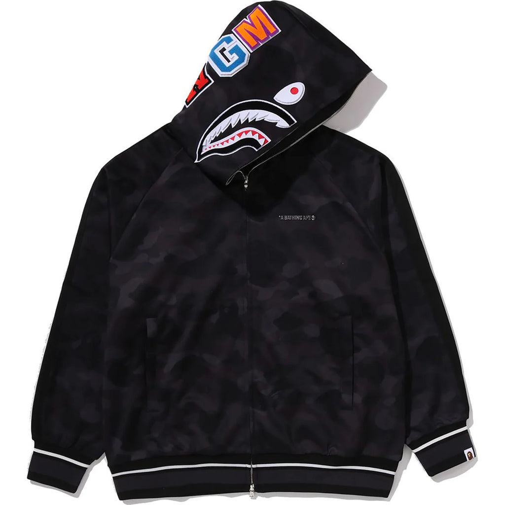 COLOR CAMO SHARK RELAXED FIT HOODIE TRACK JACKET MENS