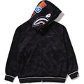 COLOR CAMO SHARK RELAXED FIT HOODIE TRACK JACKET MENS