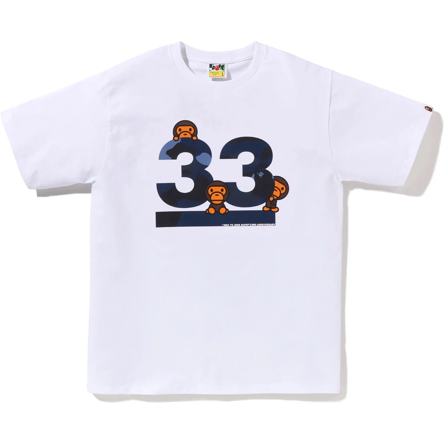 A BATHING APE 33RD ANNIV. BABY MILO TEE MENS