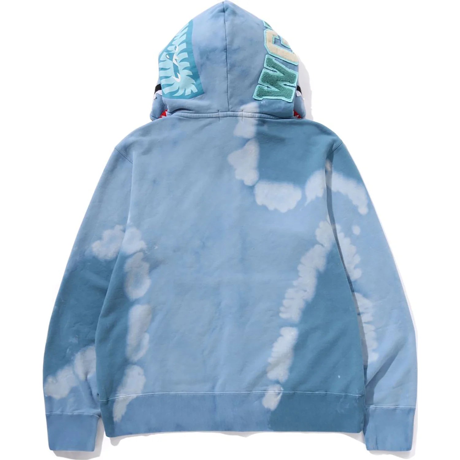 HAND DYE SHARK FULL ZIP HOODIE MENS