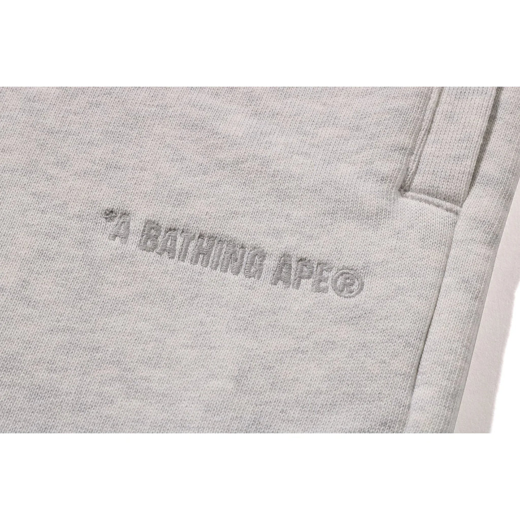 BATHING APE LOGO KNEE LENGTH RELAXED FIT SWEAT SHORTS MENS