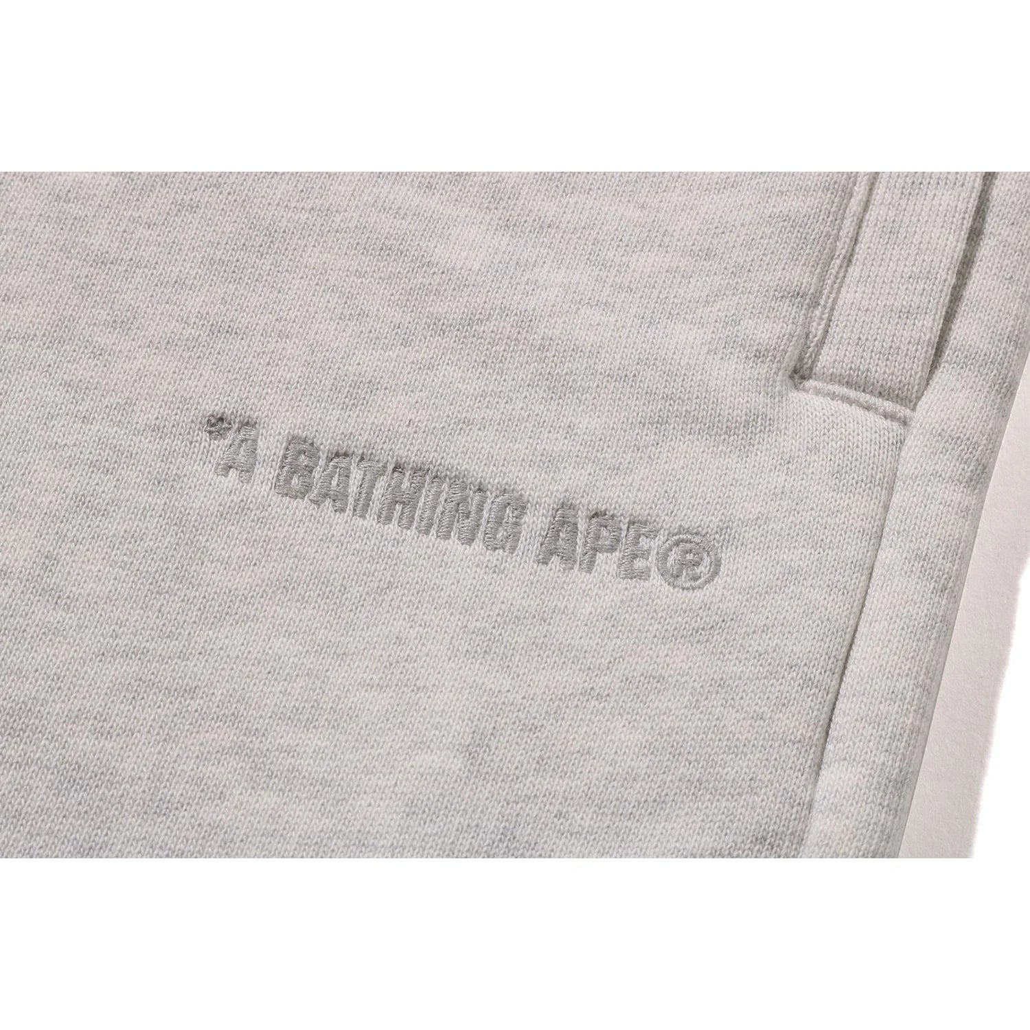 BATHING APE LOGO KNEE LENGTH RELAXED FIT SWEAT SHORTS MENS