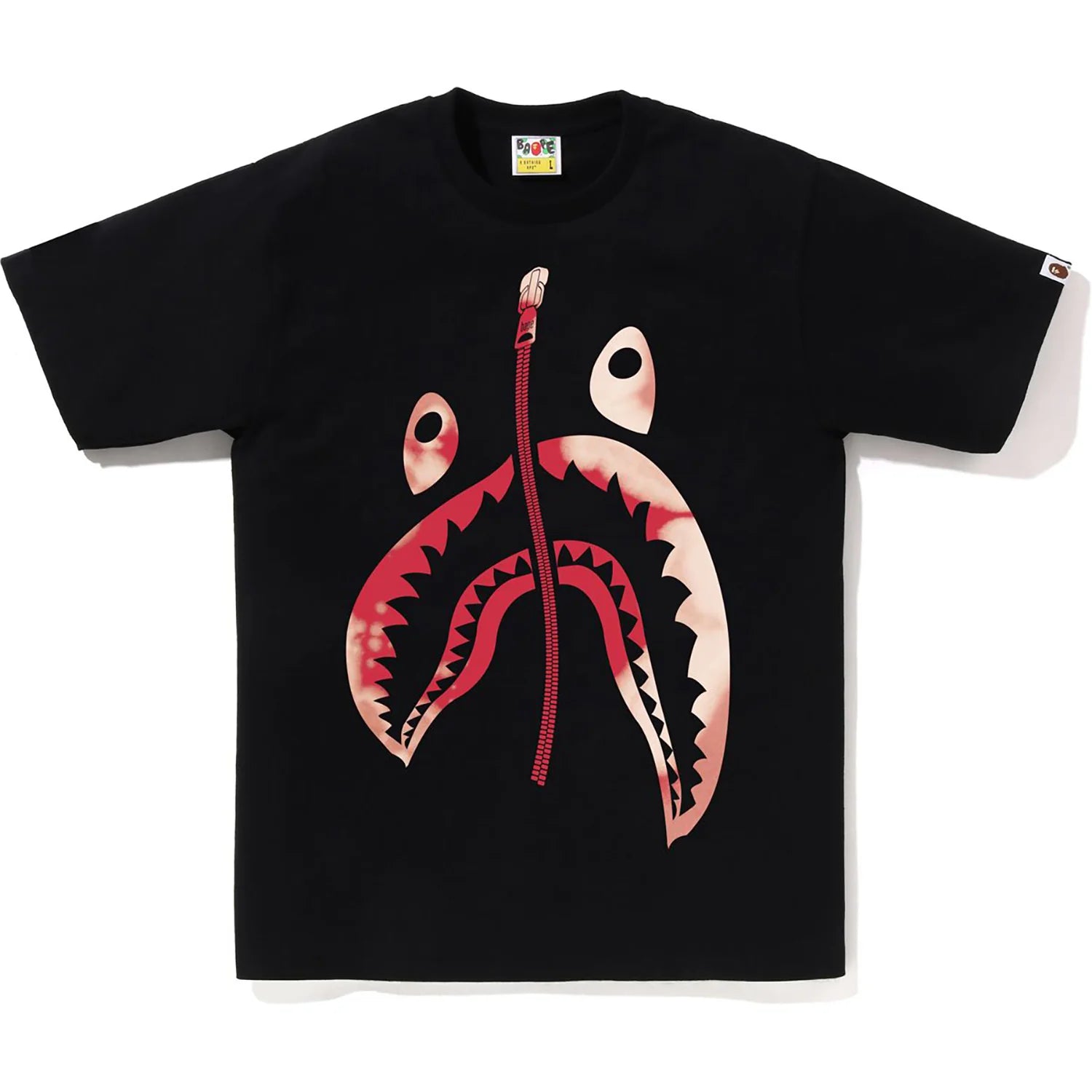 BAPE MENS TIE DYE TWIST SHARK HEAD T-SHIRT