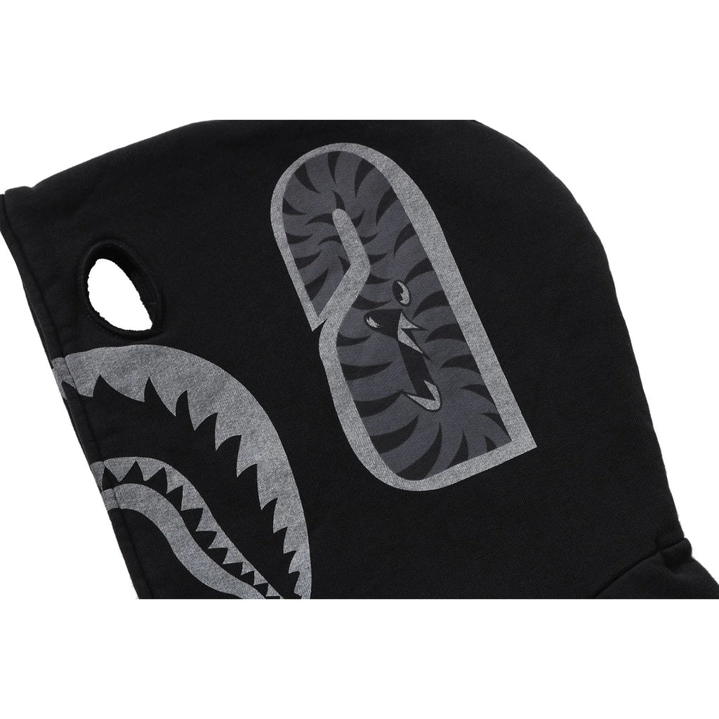 SKELETON SHARK HEAVY WASHED CROPPED FIT FULL ZIP HOODIE MENS