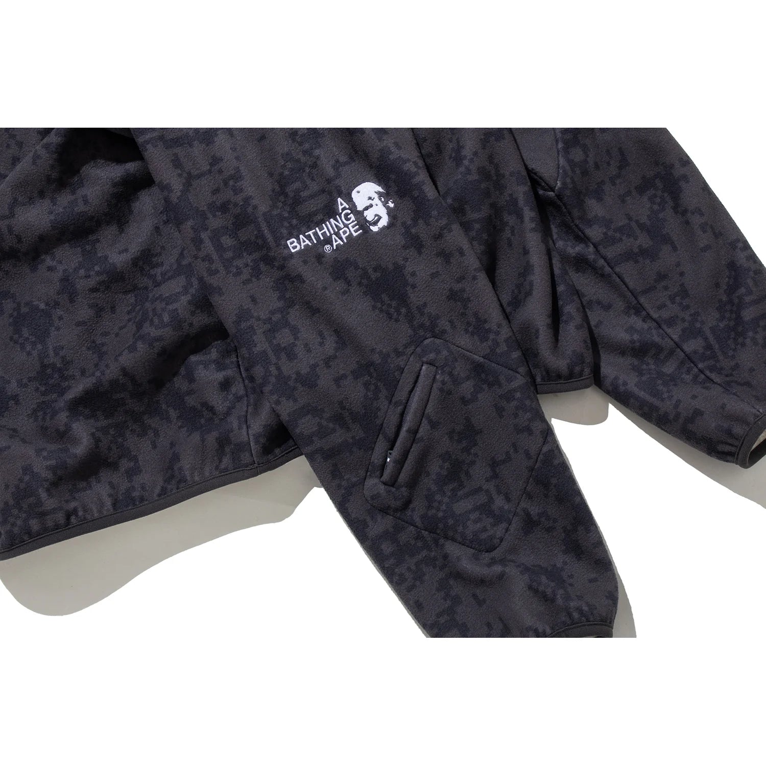 BAPE BY KAZUKI KURAISHI PIXELATE CAMO SHARK RELAXED FIT HOODIE MENS