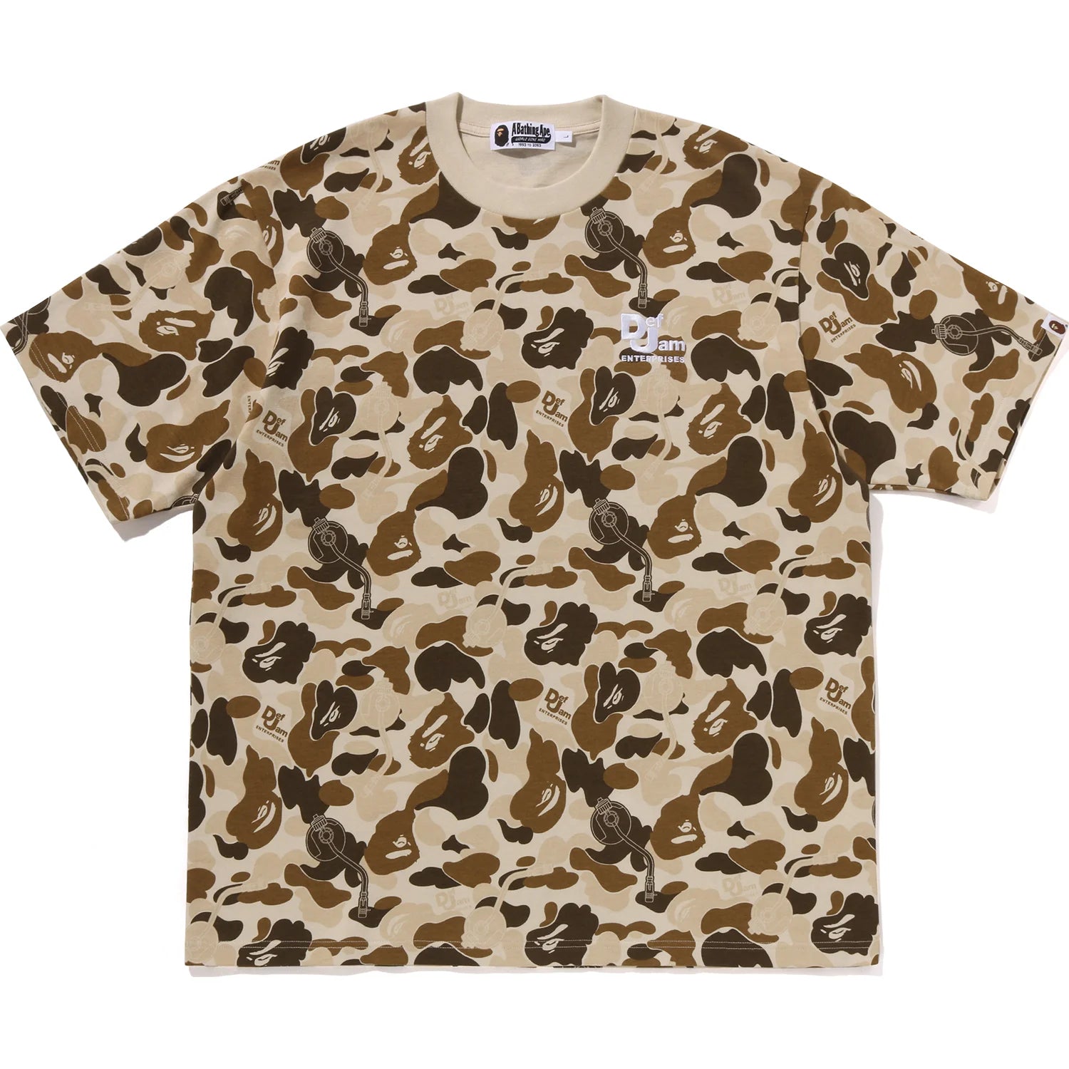 BAPE X DEF JAM CAMO RELAXED FIT TEE MENS