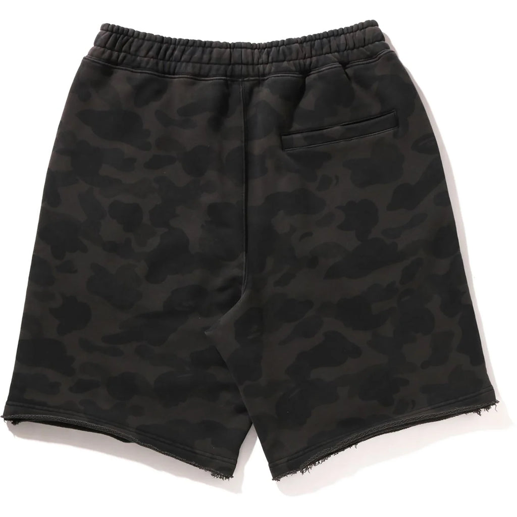 1ST CAMO HEAVY WASHED RELAXED FIT SWEAT SHORTS MENS