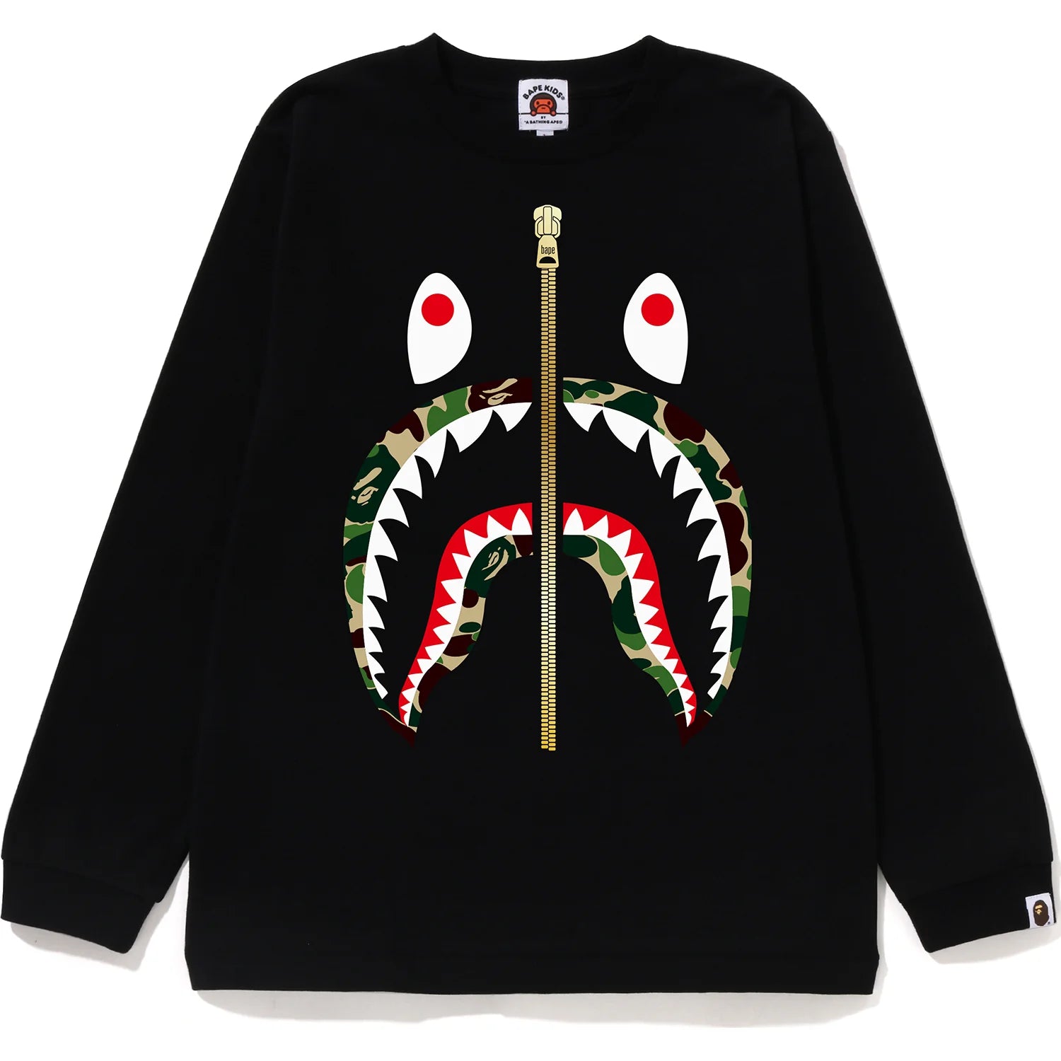 ABC CAMO SHARK L/S TEE JR KIDS