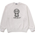HEAVY WASH BABY MILO RELAXED FIT CREWNECK SWEATSHIRT MENS