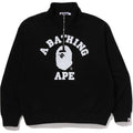 COLLEGE HALF ZIP RELAXED FIT CREWNECK SWEATSHIRT MENS