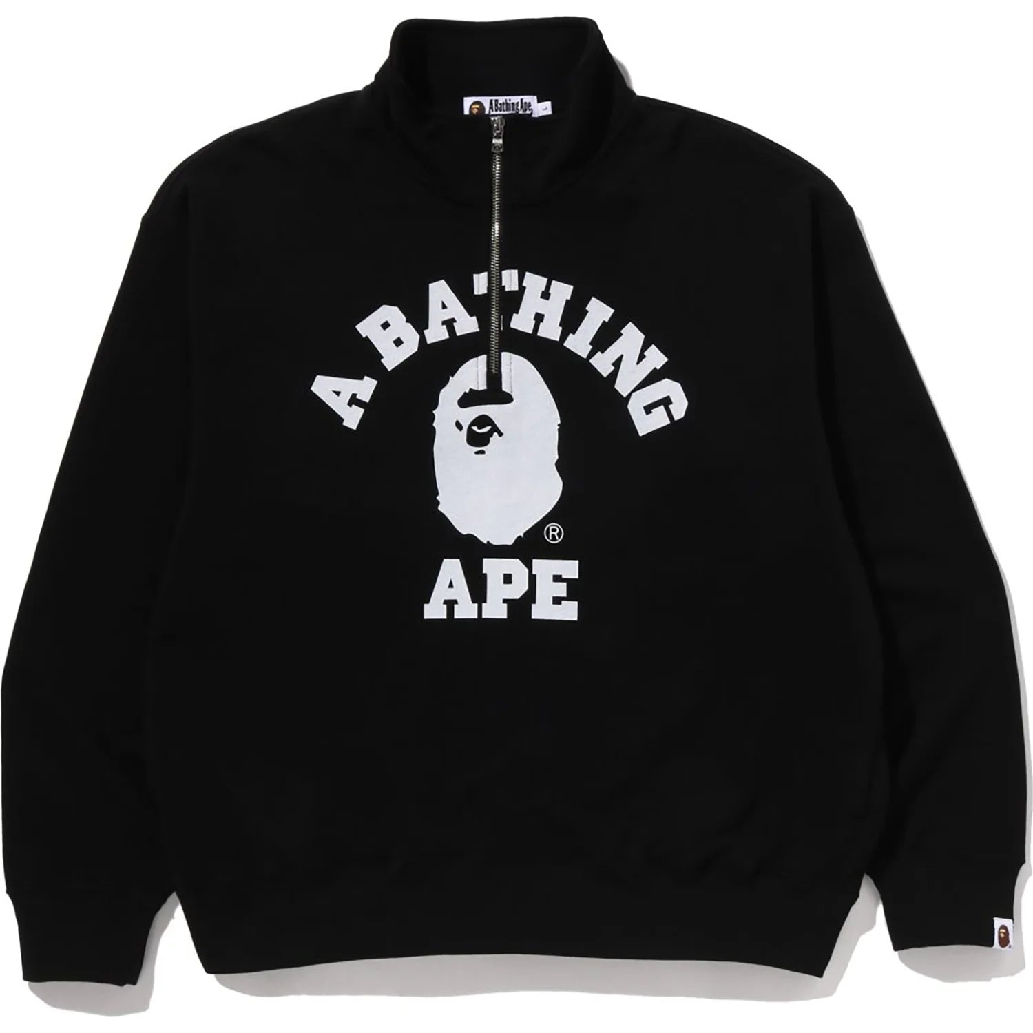 COLLEGE HALF ZIP RELAXED FIT CREWNECK SWEATSHIRT MENS