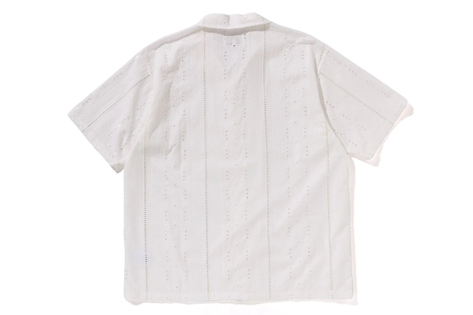 EMBROIDERY OPEN COLLAR SS SHIRT MENS