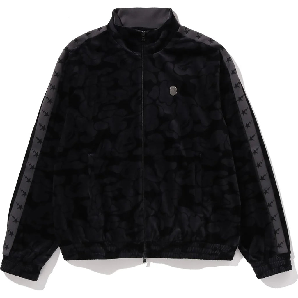 SOLID CAMO VELOUR METAL ONE POINT RELAXED FIT TRACK JACKET MENS