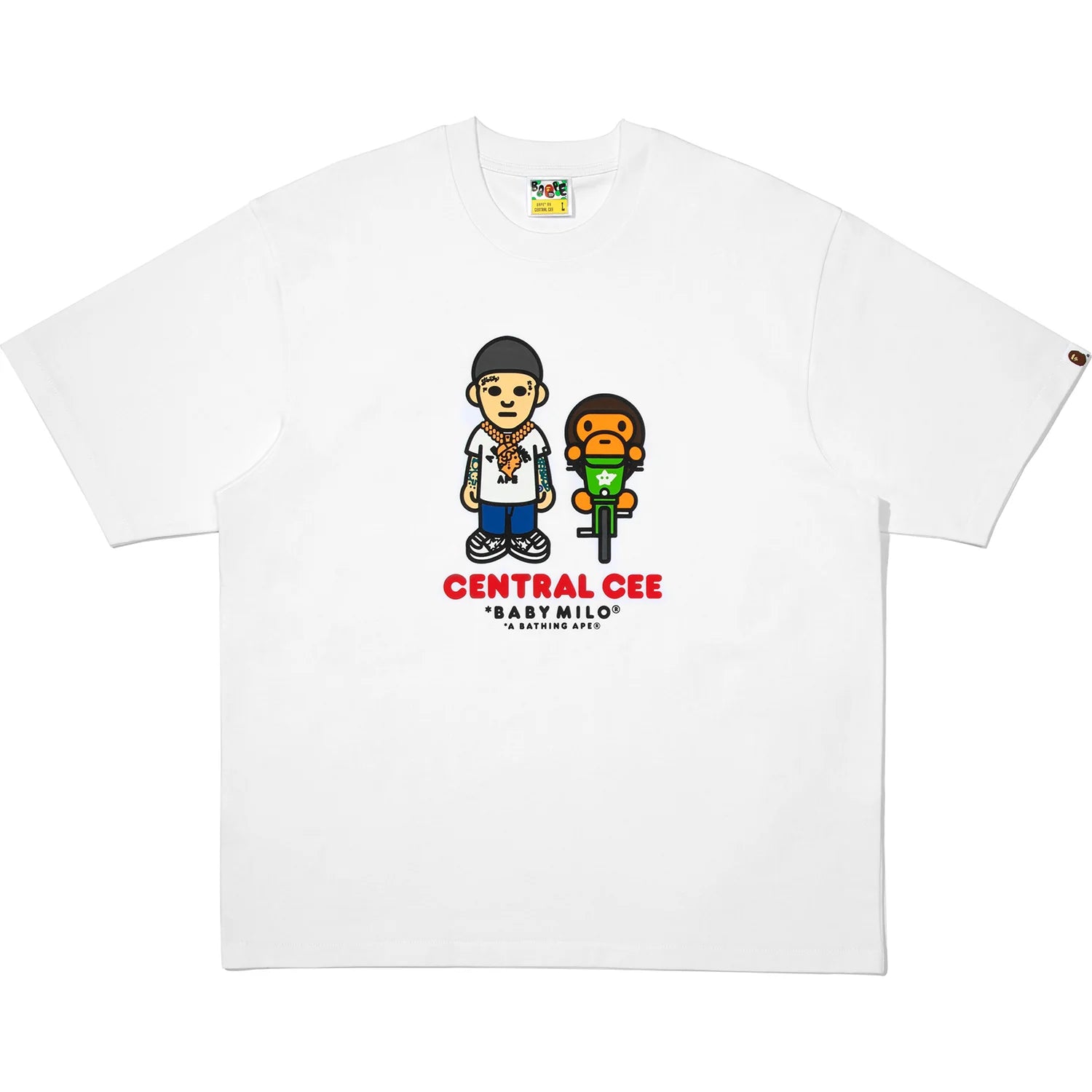 BAPE X SPOTIFY BY CENTRAL CEE BABY MILO RELAXED FIT TEE MENS