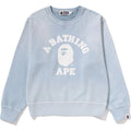 VINTAGE WASHED COLLEGE CREWNECK SWEATSHIRT LADIES