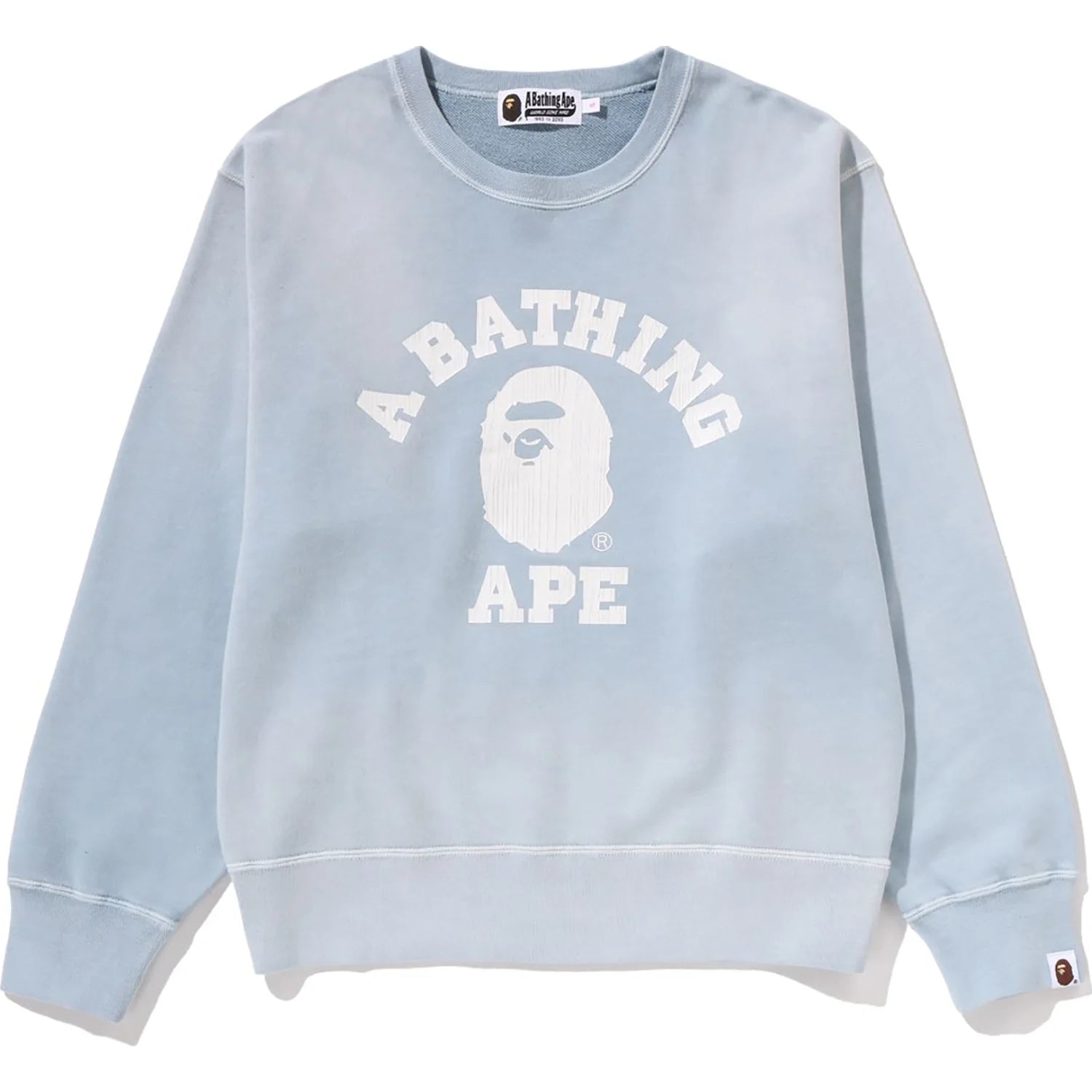 VINTAGE WASHED COLLEGE CREWNECK SWEATSHIRT LADIES