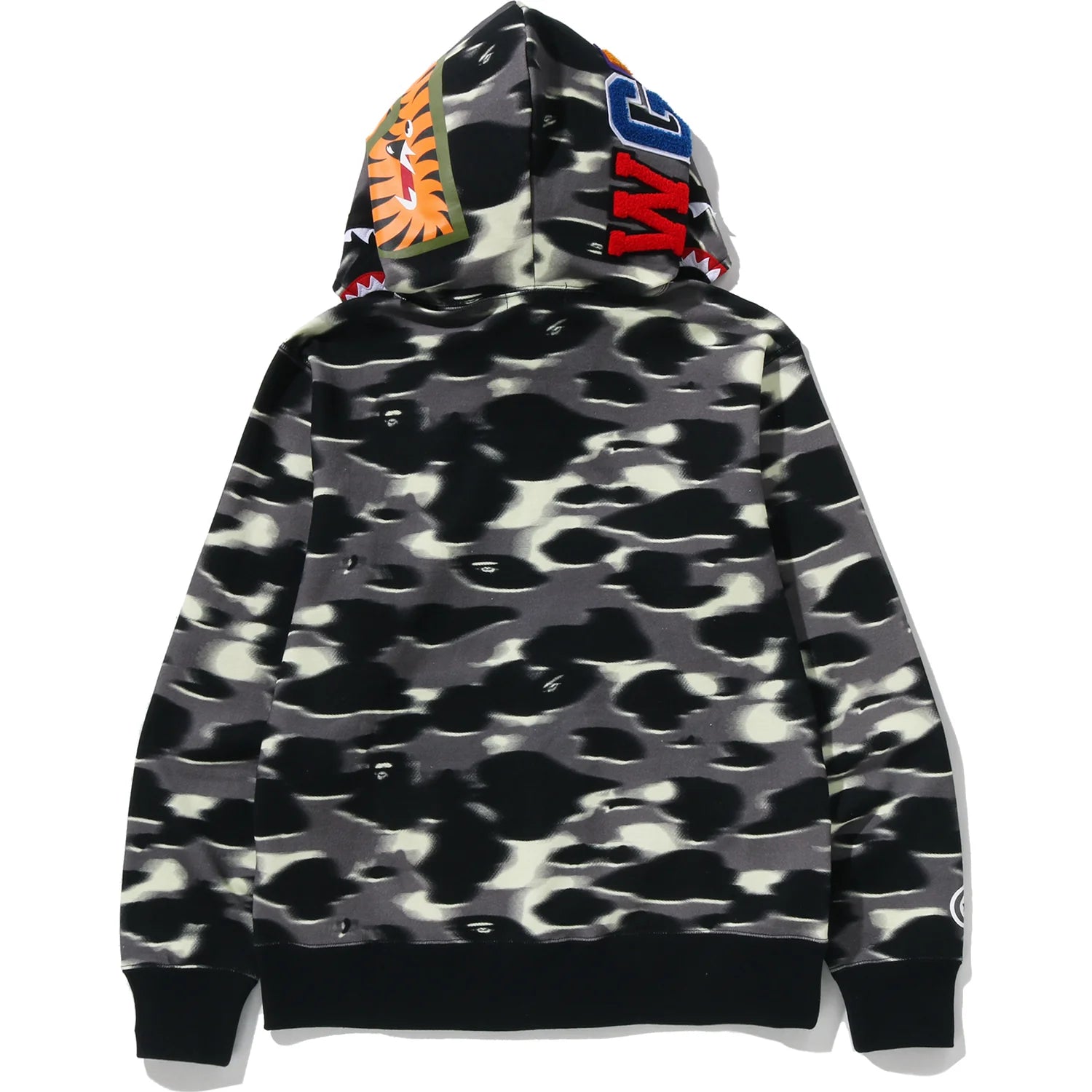 SCREEN CAMO SHARK FULL ZIP HOODIE MENS