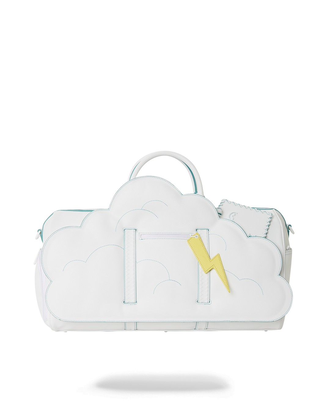 CLOUDY WITH A CHANCE OF SHARK DUFFLE