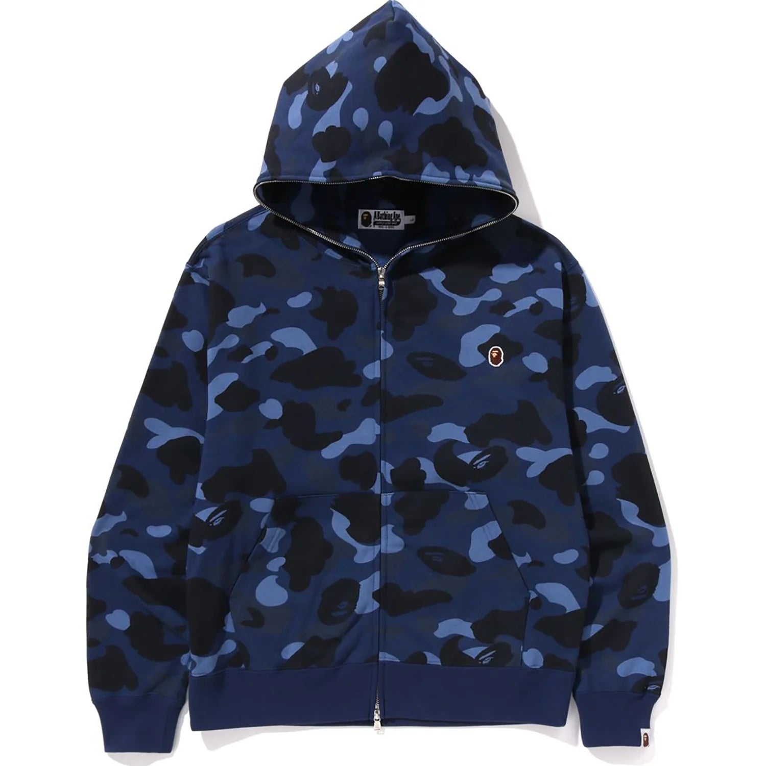 ONE POINT COLOR CAMO CROPPED FULL ZIP HOODIE MENS