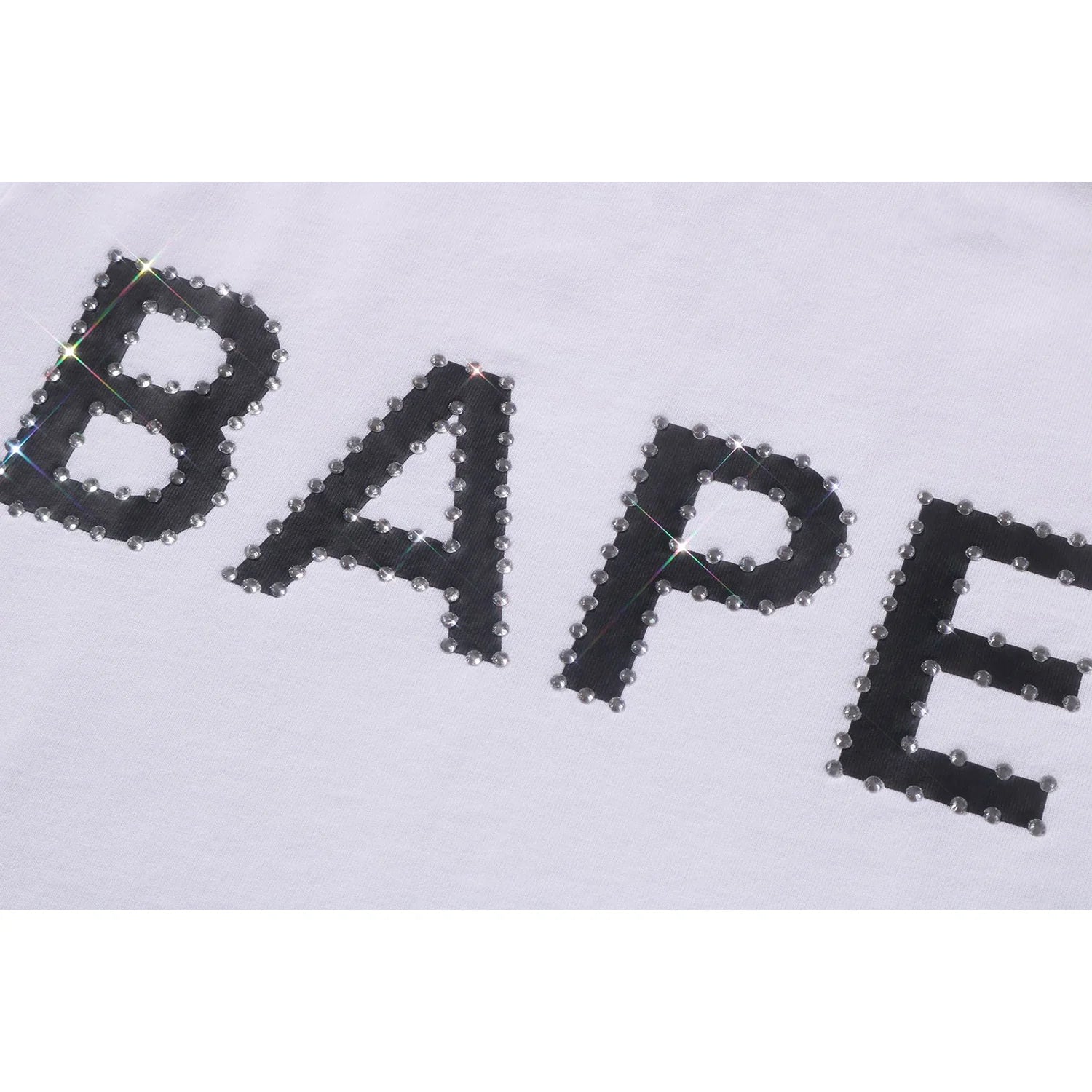 CRYSTAL STONE BAPE LOGO TEE LADIES