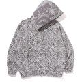 WILD LEOPARD PATTERN SHARK RELAXED FIT FULL ZIP HOODIE MENS
