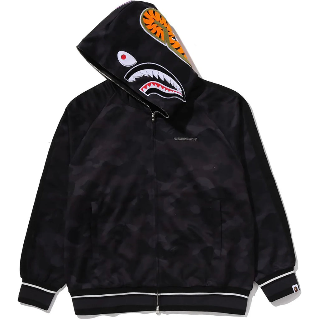 COLOR CAMO SHARK RELAXED FIT HOODIE TRACK JACKET MENS