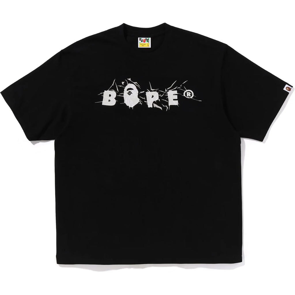 WRINKLE BAPE LOGO RELAXED FIT TEE MENS