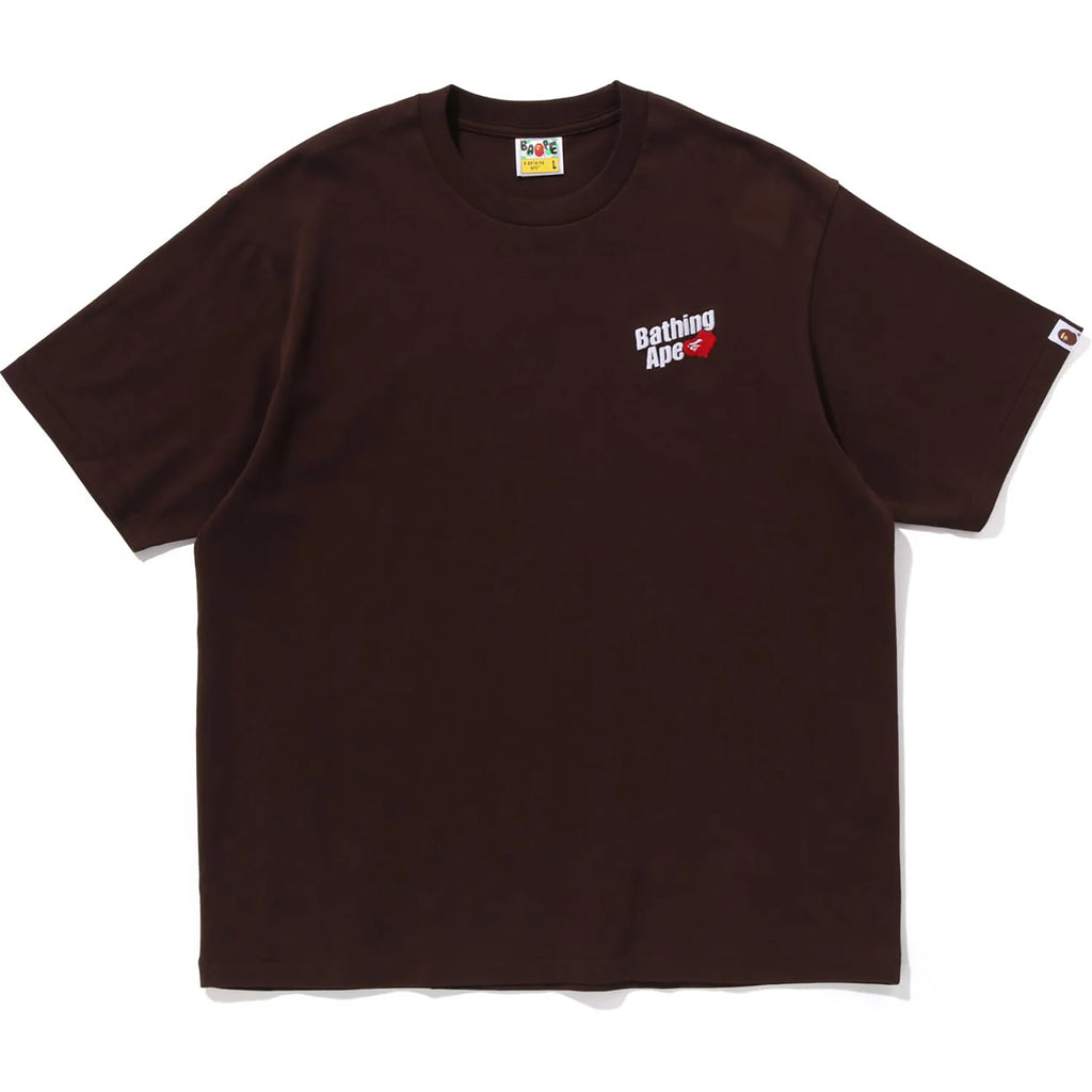 BAPE MENS A BATHING APE LOGO RELAXED FIT TEE