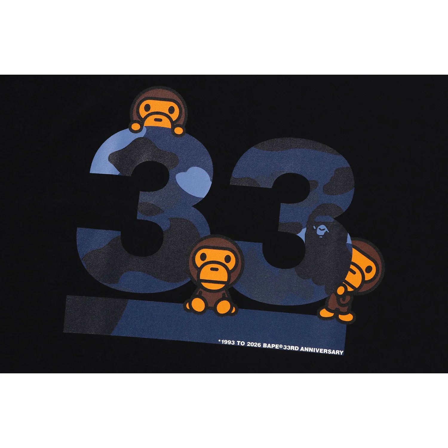 A BATHING APE 33RD ANNIV. BABY MILO TEE MENS
